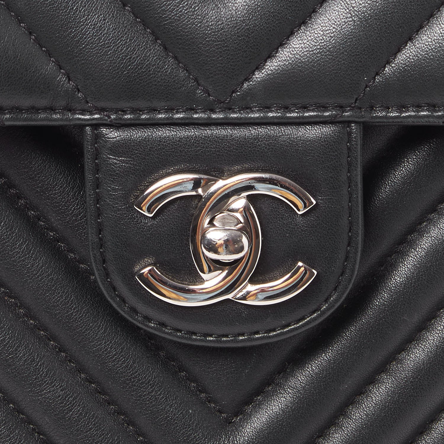 Chanel Calfskin Chevron Quilted Small Urban Spirit Backpack Black 6 of 9