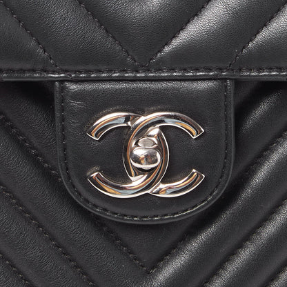 Chanel Calfskin Chevron Quilted Small Urban Spirit Backpack Black 6 of 9