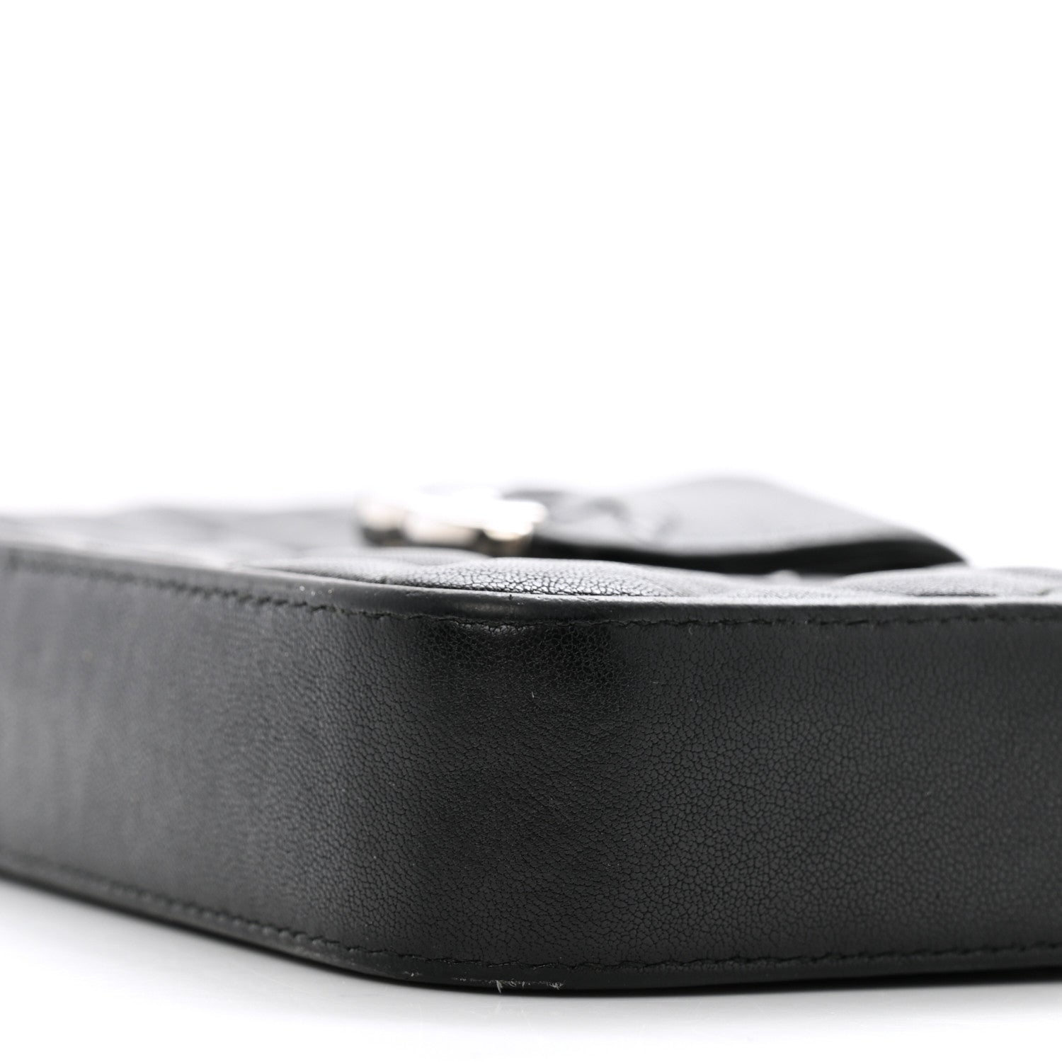 Chanel Lambskin Quilted CC Box Clutch With Chain Black 12 of 16