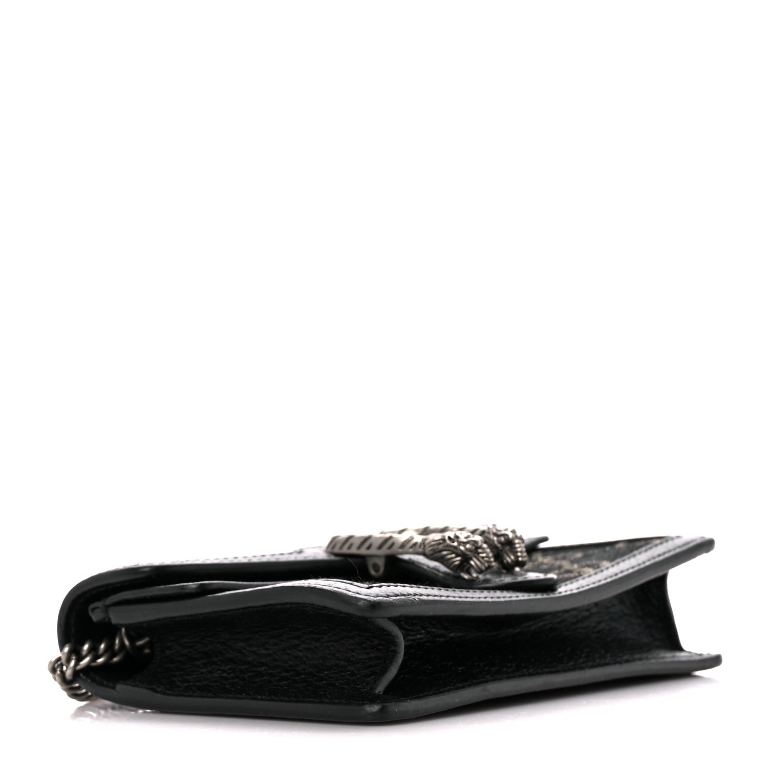 Gucci Jacquard Black Denim GG Monogram Super Mini Dionysus Shoulder Bag Black Ivory 4 of 9