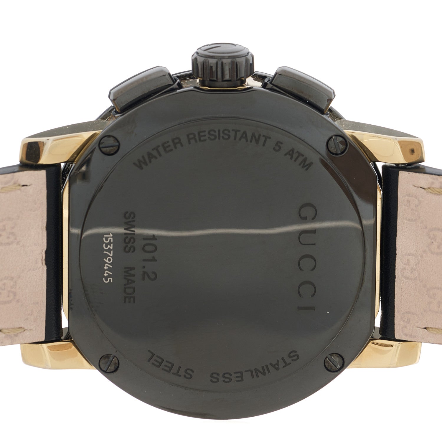 Gucci PVD Stainless Steel Calfskin 44mm G-Chrono Quartz Watch Black 4 of 5