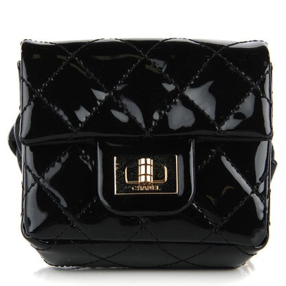 Chanel Patent Quilted 2.55 Ankle Wrist Bag Black 1 of 7