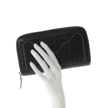 Bottega Veneta Nappa Intrecciato Zip Around Chain Wallet Nero Black 2 of 10