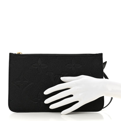 Louis Vuitton Empreinte Monogram Giant Neverfull MM Pochette Black 2 of 6