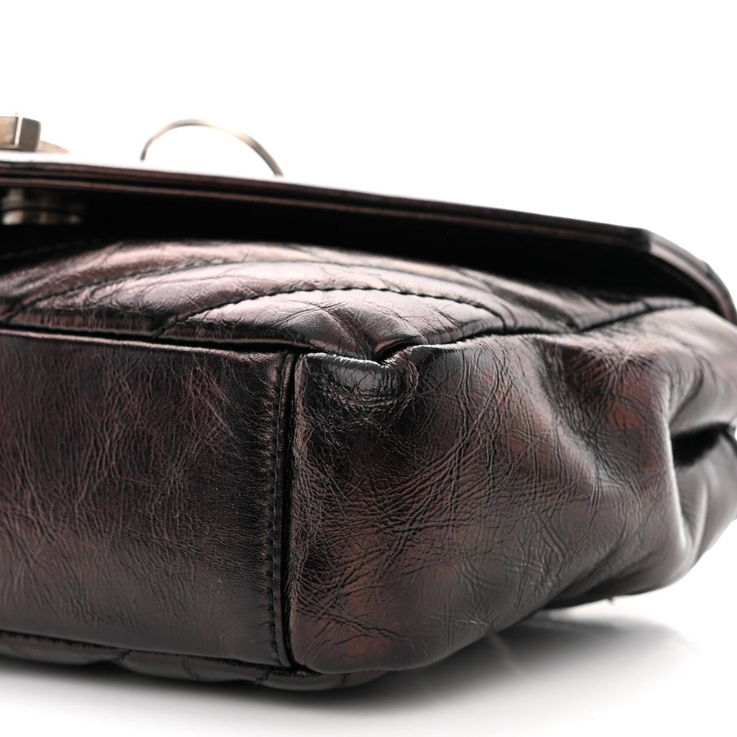 Calfskin Matelassé Monogram Classic Baby Punk Chain Bag Black