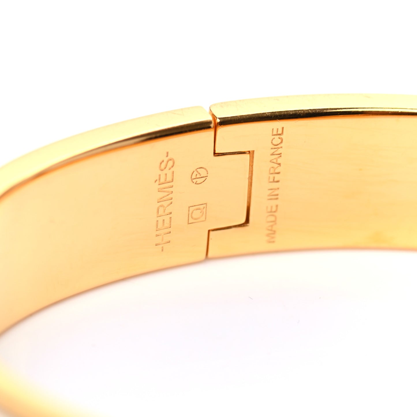 Enamel Narrow Clic Clac H Bracelet PM White
