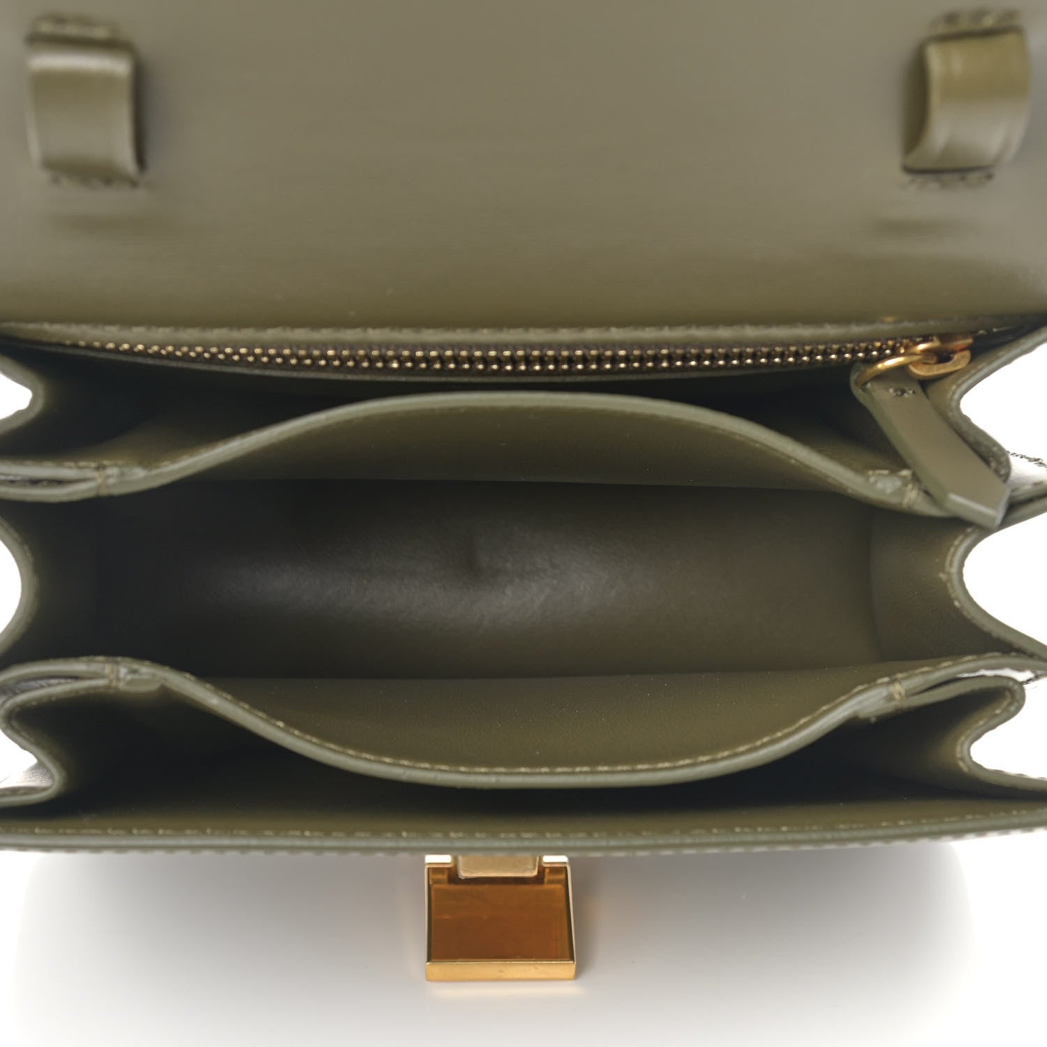 Celine Box Calfskin Small Classic Box Flap Bag Army Green 5 of 9