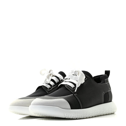 Hermes Epsom Technical Canvas Vitesse Sneakers 42.5 Black 2 of 13