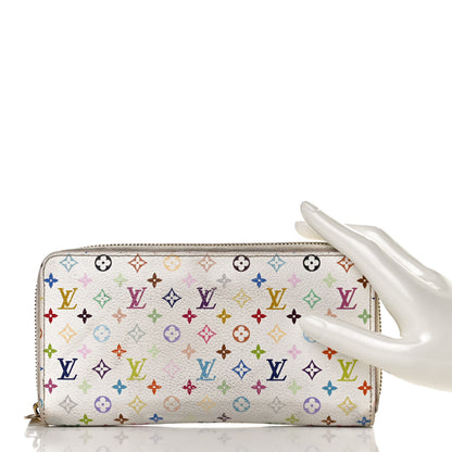 Louis Vuitton Monogram Multicolor Zippy Wallet White Litchi 2 of 9