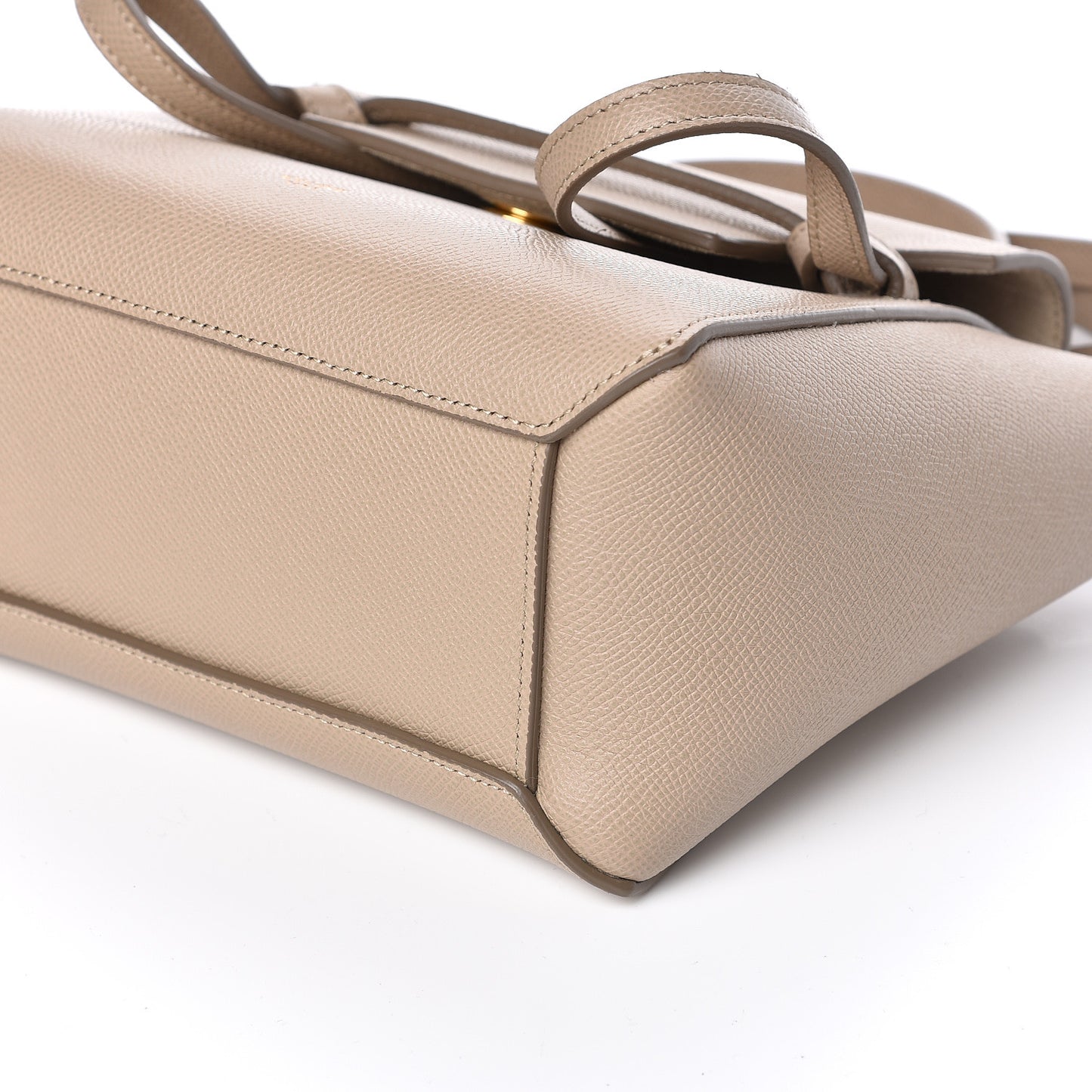 Grained Calfskin Nano Belt Bag Light Taupe