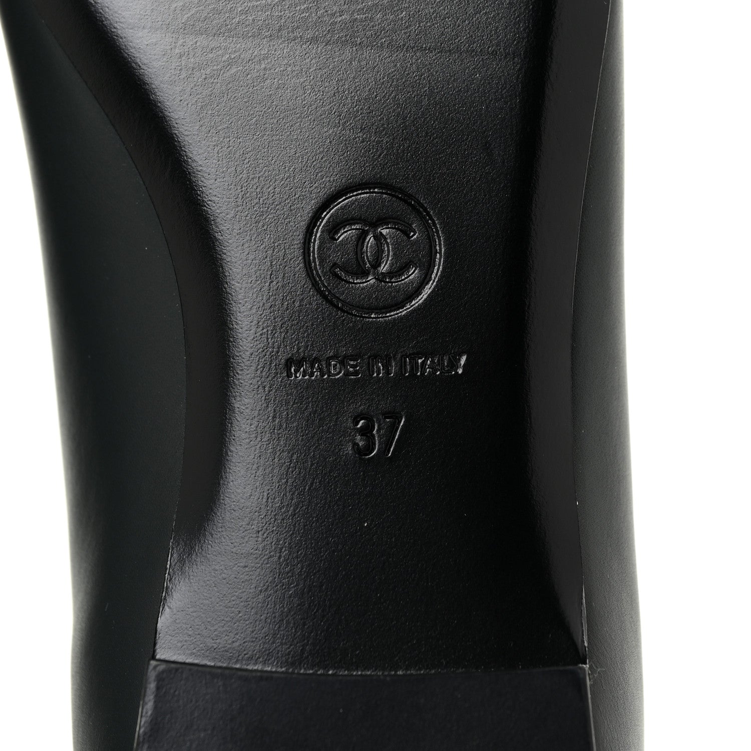 Chanel Lambskin Grosgrain Camellia Ballerina Flats 37 Black 7 of 17