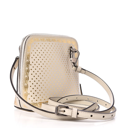 Gucci X SEGA Calfskin GUCCY Stars Mini Dome Shoulder Bag Mystic White Gold 2 of 9