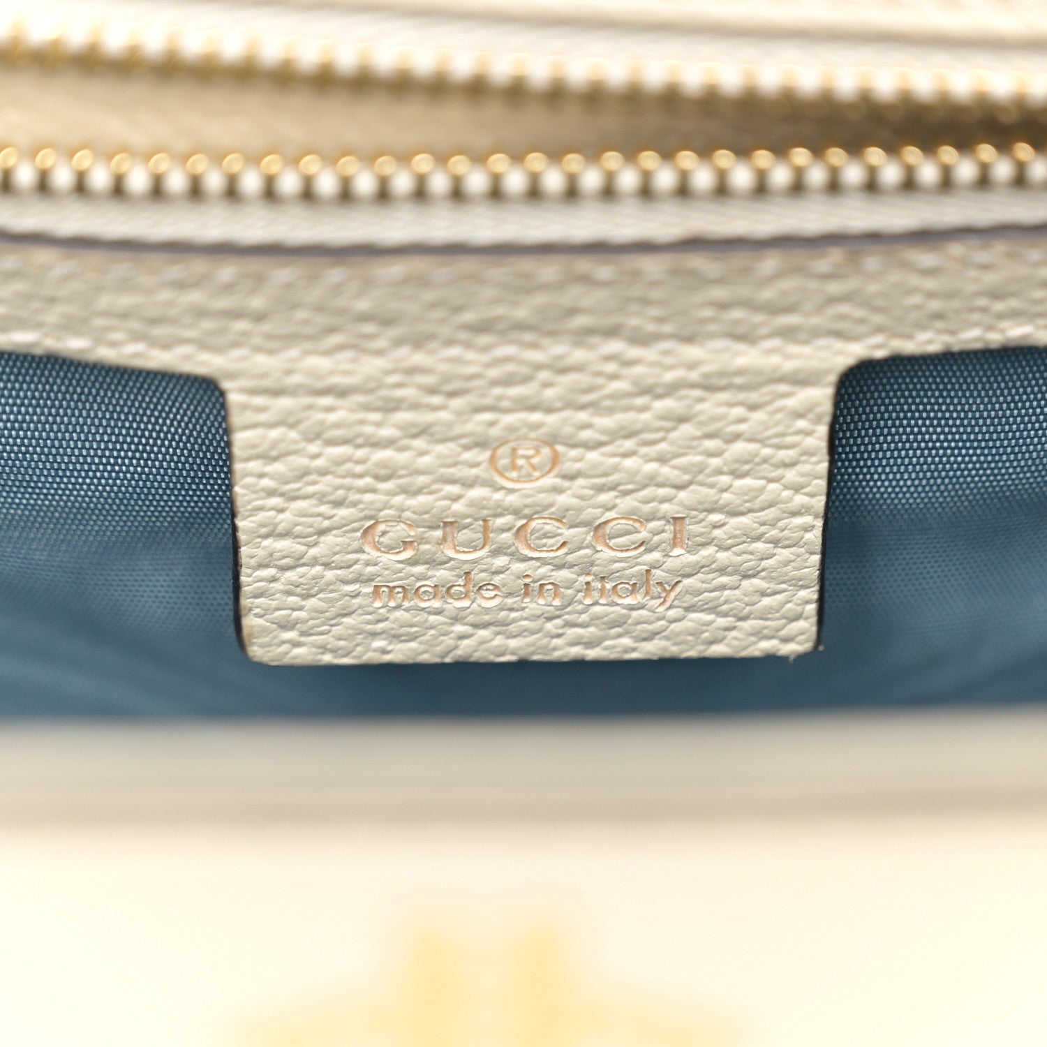 Gucci Textured Calfskin Bee Star Print Small Sylvie Shoulder Bag Mystic White 6 of 12