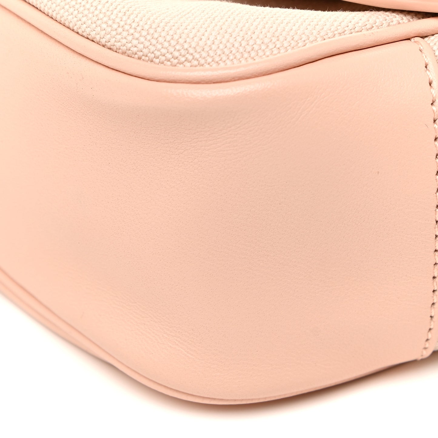 Nappa Intrecciato Canvas Safari Flap Shoulder Bag Flamingo