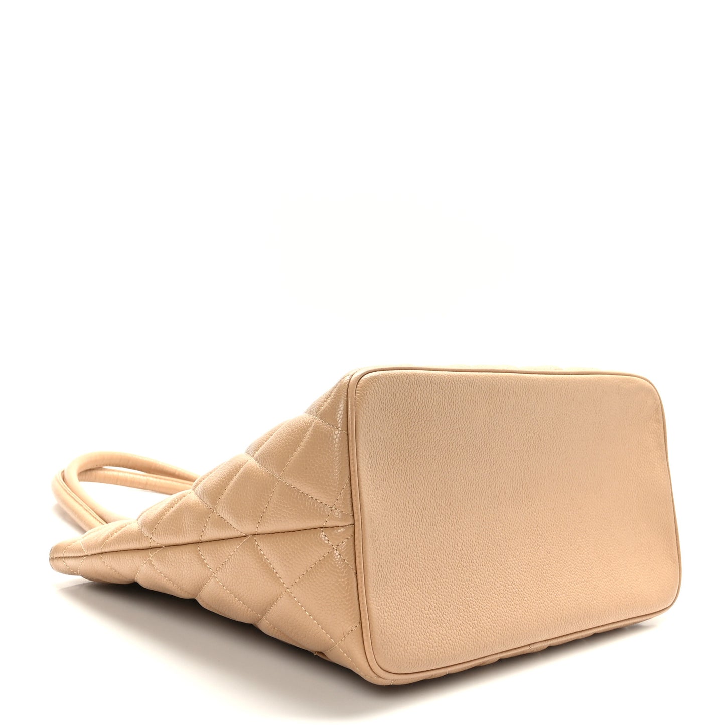 Caviar Quilted Medallion Tote Beige