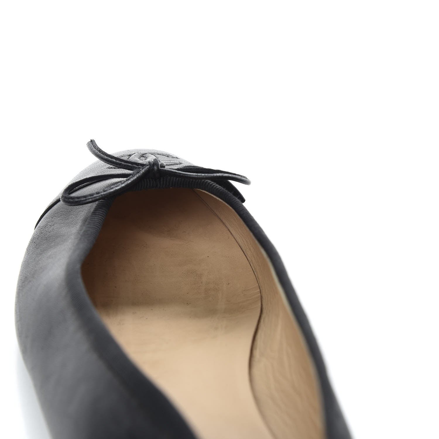Chanel Lambskin Cap Toe Ballerina Flats 39.5 Black 10 of 10