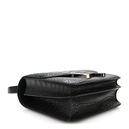 Hermes Matte Alligator Lizard Constance 24 Black Ombre 4 of 11
