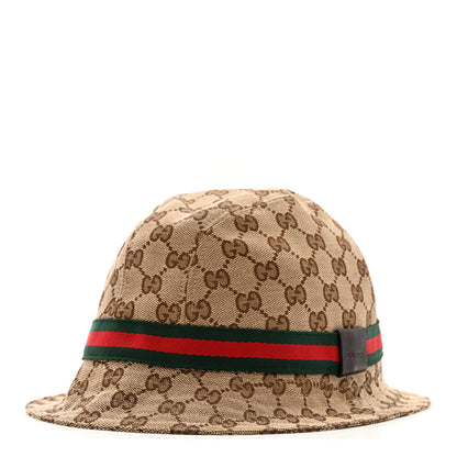 Gucci Monogram Web Bucket Hat M Brown 1 of 8