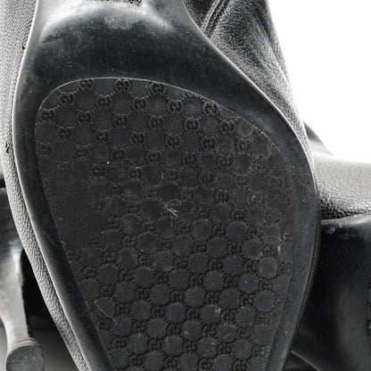 Gucci Leather Pointed Toe Ankle Booties 8 Black 7 of 9
