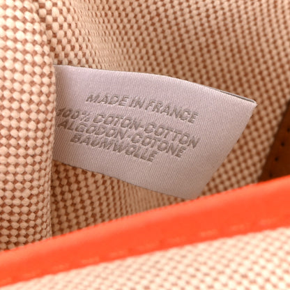 Hermes H Canvas Quadrige Beach Bag Bleu Jaune Rose 12 of 19