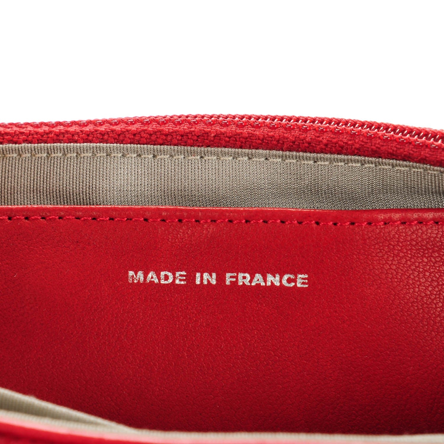 Chanel Lambskin Half Moon Wallet On Chain WOC Red 7 of 8
