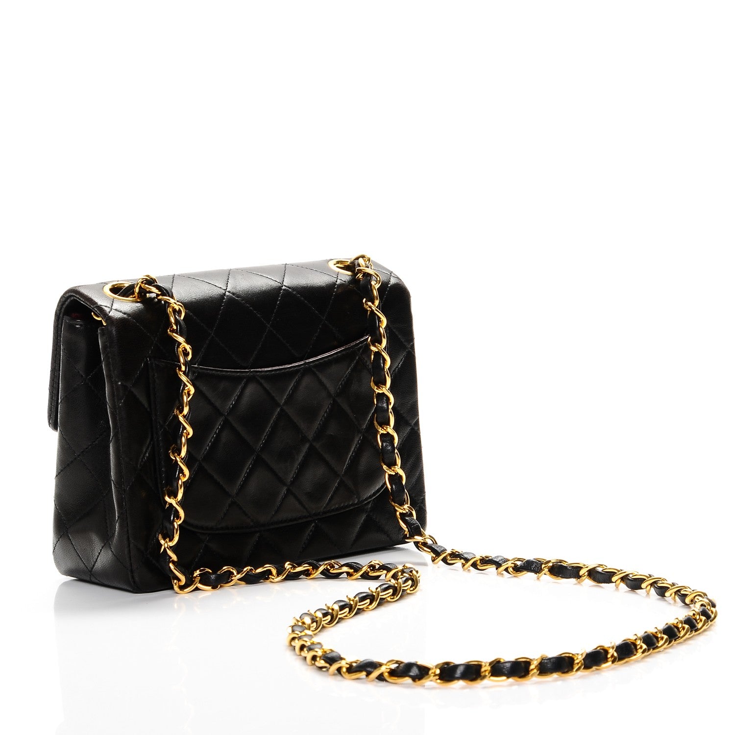 Chanel Lambskin Quilted Mini Square Flap Black 3 of 7