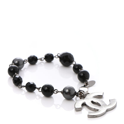 Chanel Ruthenium Bead CC Bracelet Black 1 of 5