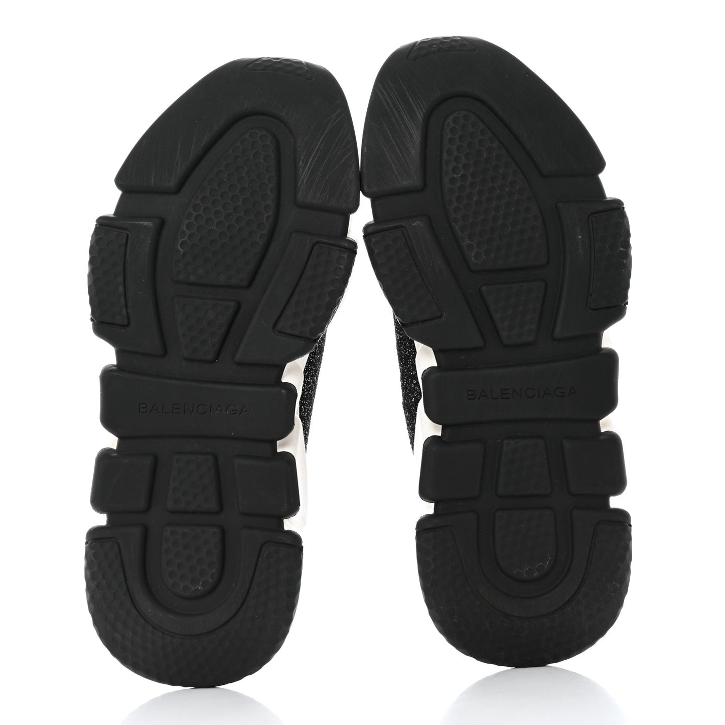 Laminated Knit Bi-Color Sole Womens Speed Sneakers 36 Black White