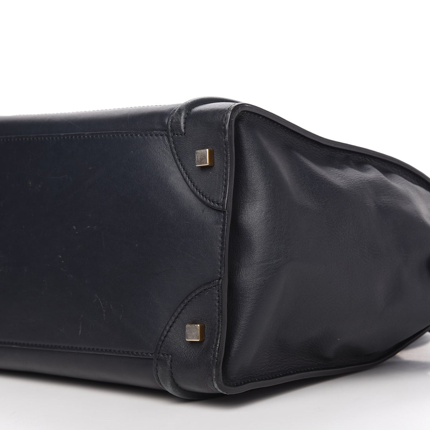 Smooth Calfskin Mini Luggage Navy Blue