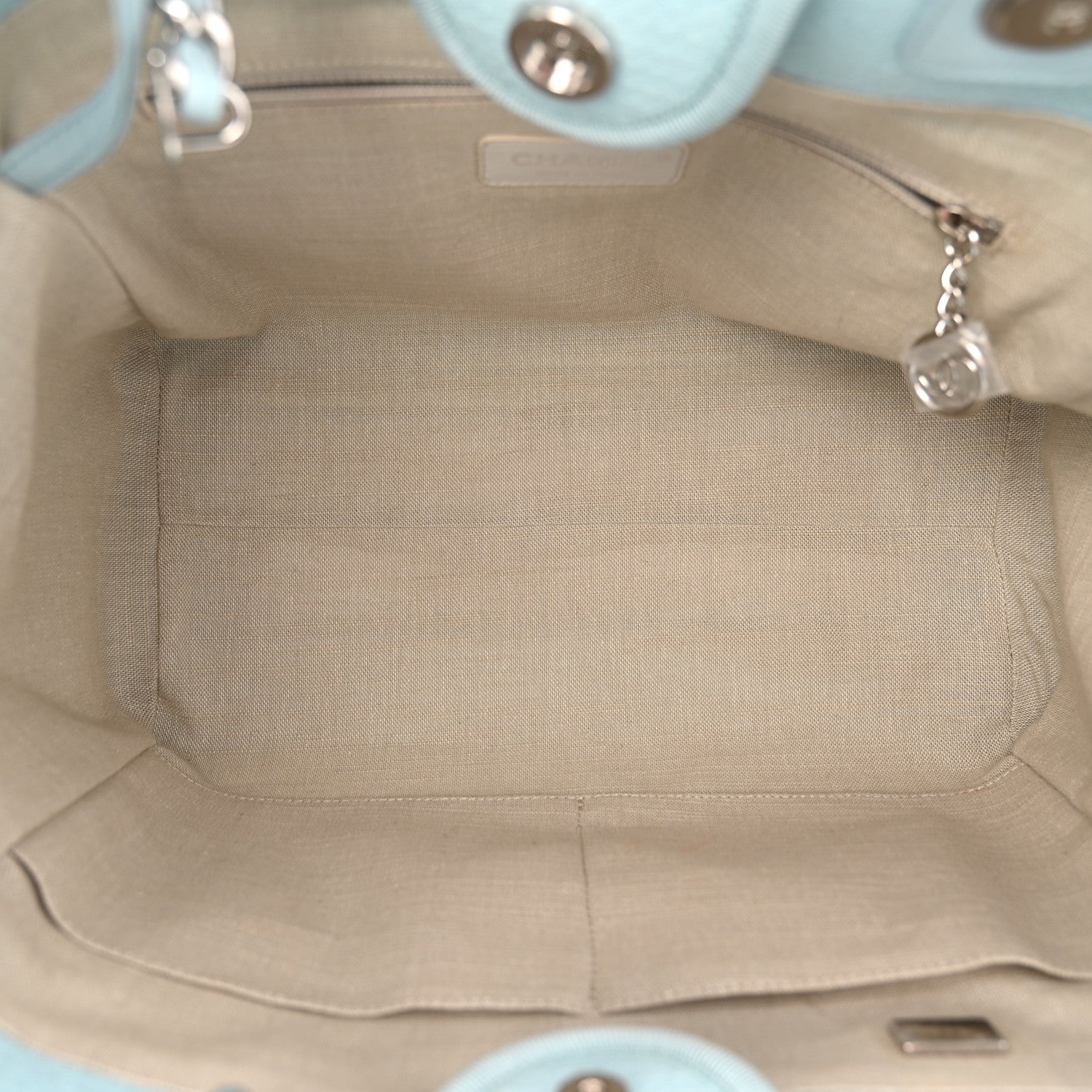 Chanel Mixed Fibers Small Deauville Tote Light Blue 6 of 11
