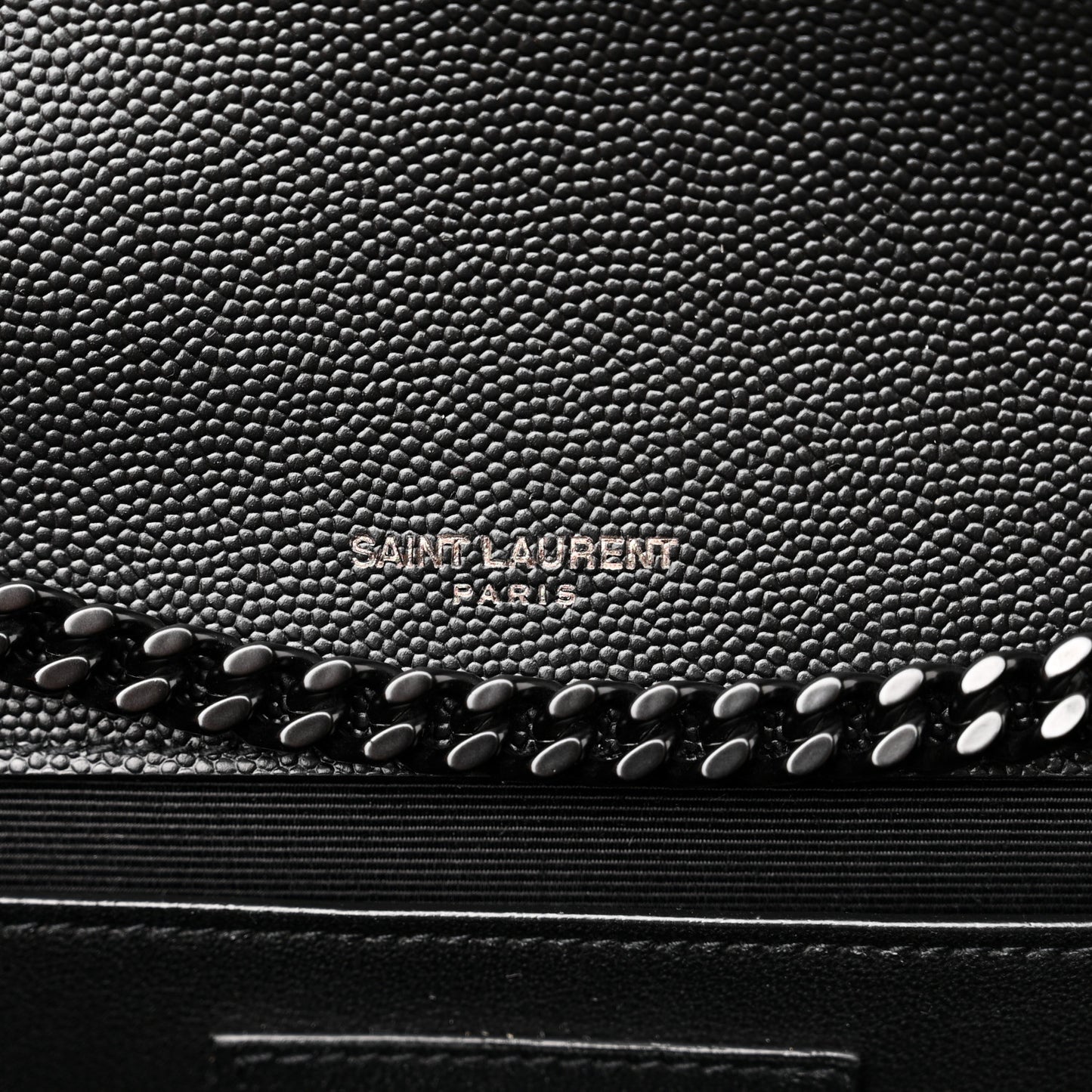 Grain De Poudre Medium Classic Monogram Monochrome Kate Satchel Black