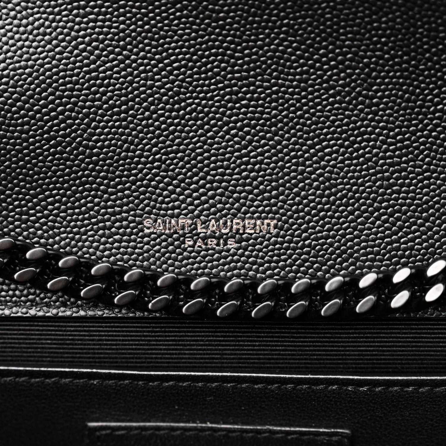 Saint Laurent Grain De Poudre Medium Classic Monogram Monochrome Kate Satchel Black 6 of 11