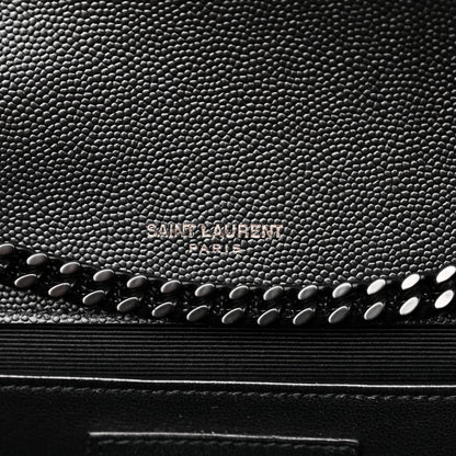 Saint Laurent Grain De Poudre Medium Classic Monogram Monochrome Kate Satchel Black 6 of 11