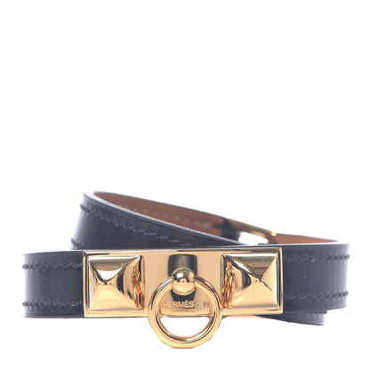 Hermes Box Rivale Double Tour Bracelet T2 Black 1 of 6