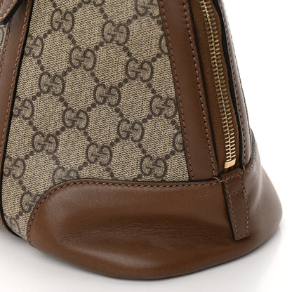 Gucci GG Supreme Monogram Margaux Calfskin Small Nice Top Handle Dome Bag Beige Ebony Acero 15 of 20