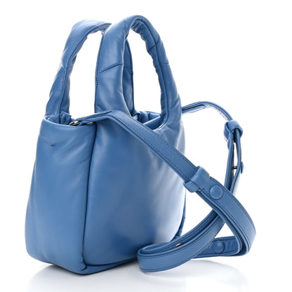 Prada Nappa Soft Padded Small Double Handled Shoulder Bag Celeste 3 of 9
