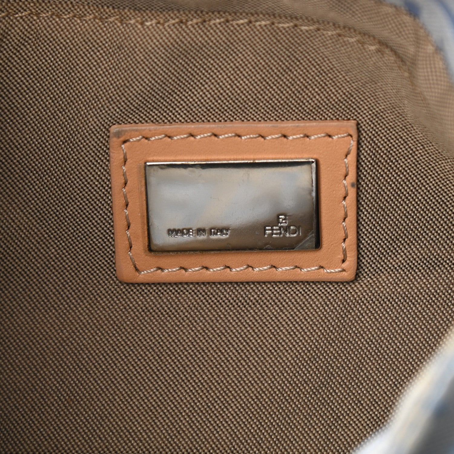 Fendi Zucchino Mini Mama Baguette Blue 6 of 9
