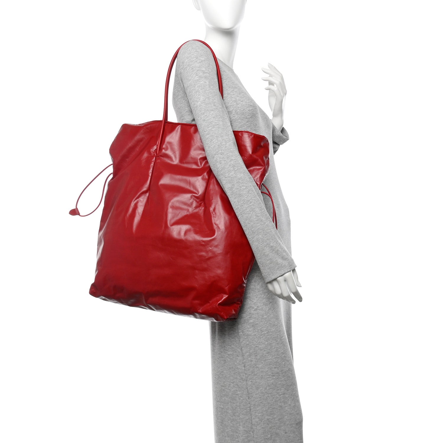 The Row Calfskin Polly Tote Red 2 of 9