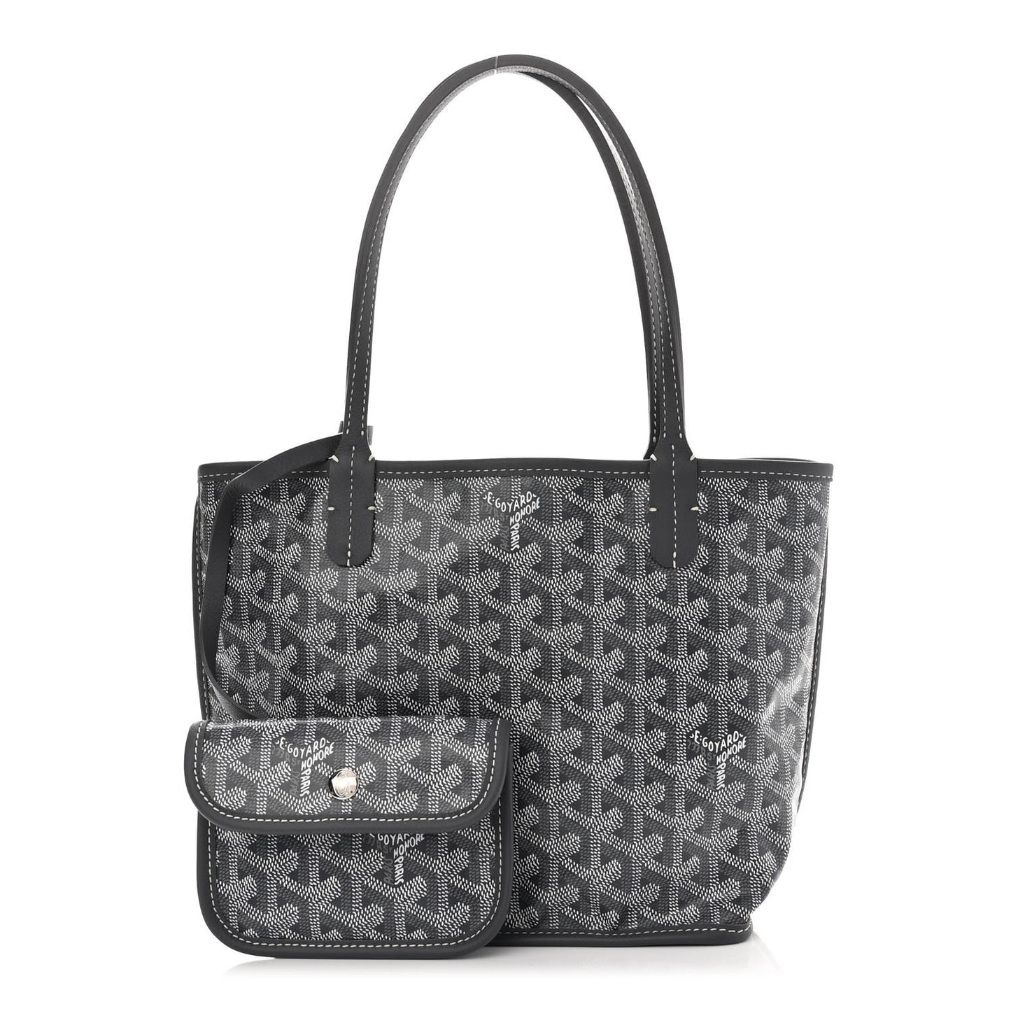 Goyardine Reversible Mini Anjou Grey