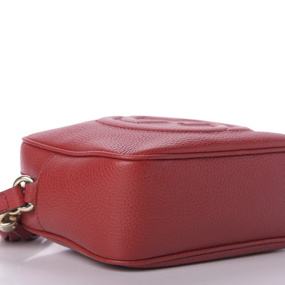 Gucci Pebbled Calfskin Small Soho Disco Bag Tabasco Red 6 of 9