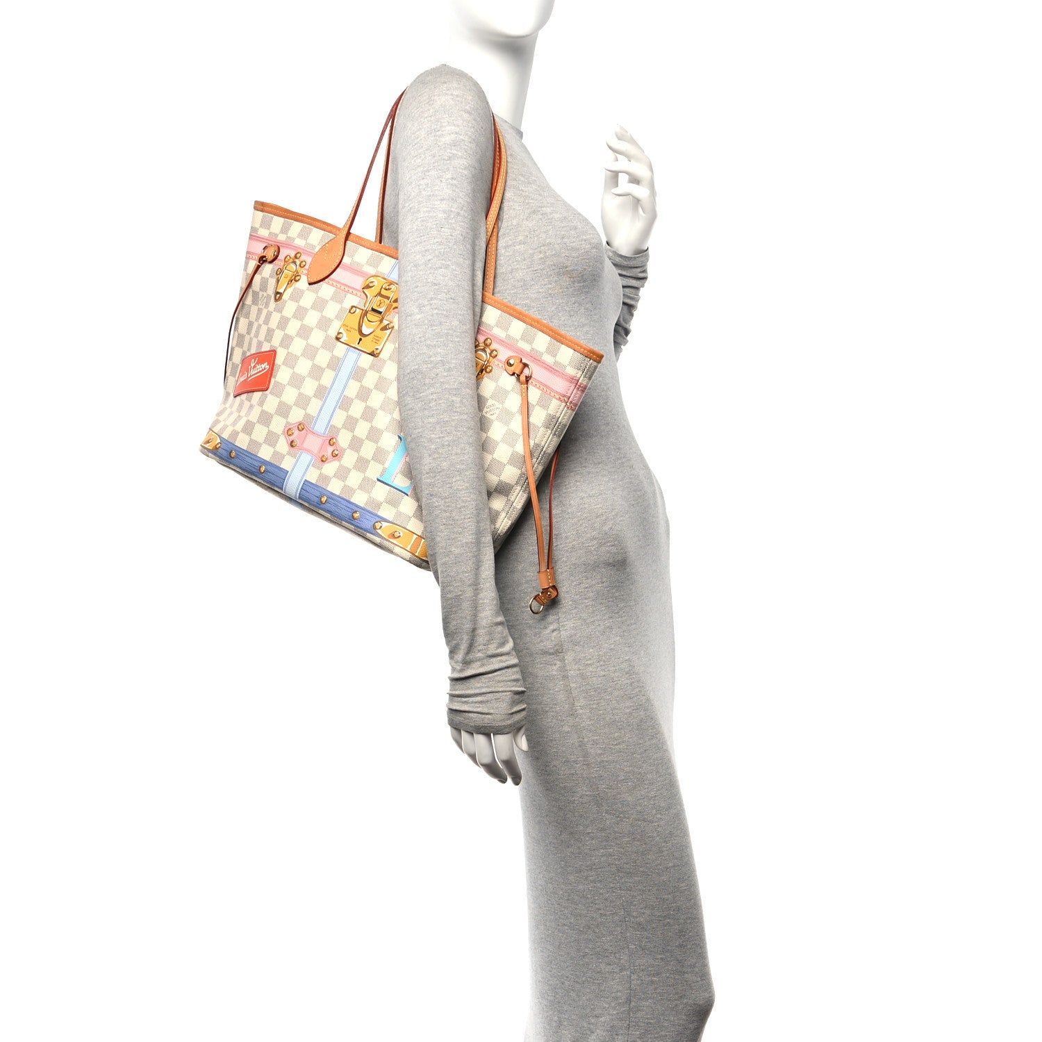 Louis Vuitton Damier Azur Summer Trunks Neo Neverfull MM 2 of 10