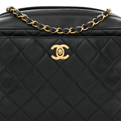 Chanel Lambskin Quilted Camera Case Black 9 of 12