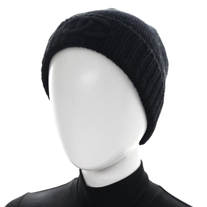 Chanel Cashmere CC Beanie Hat Black 2 of 5
