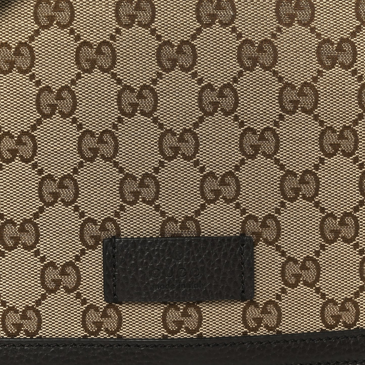 Monogram Flap Messenger Bag Beige Dark Brown