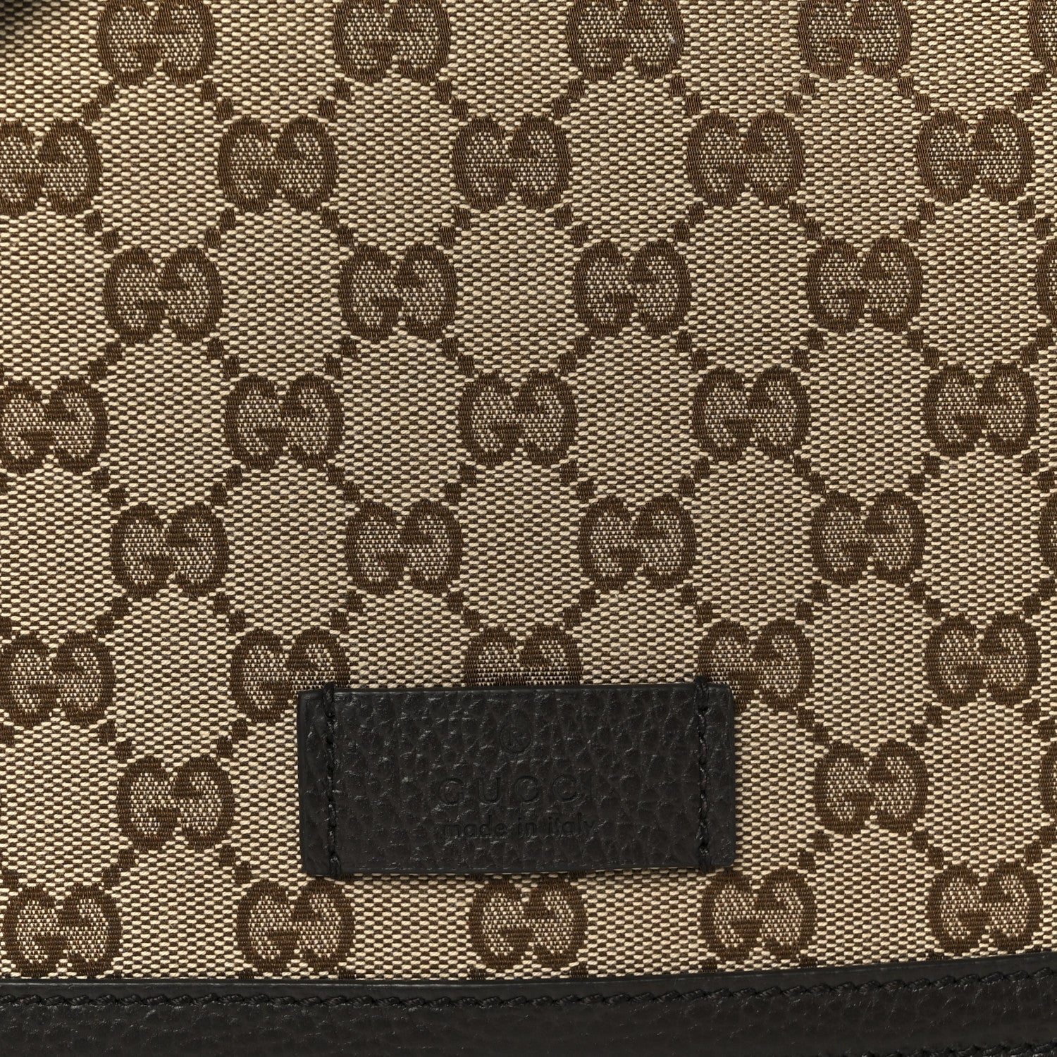 Gucci Monogram Flap Messenger Bag Beige Dark Brown 9 of 11
