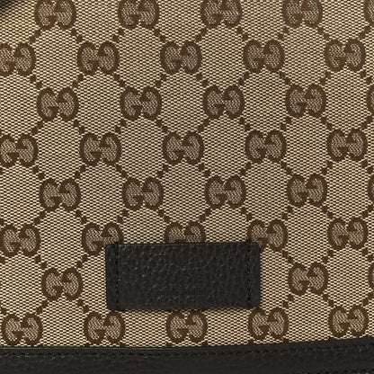 Gucci Monogram Flap Messenger Bag Beige Dark Brown 9 of 11