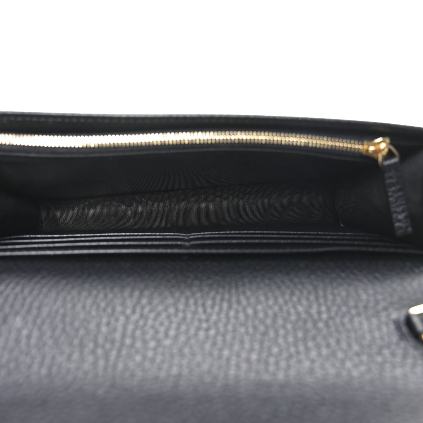 Calfskin Mini GG Marmont Chain Wallet Black