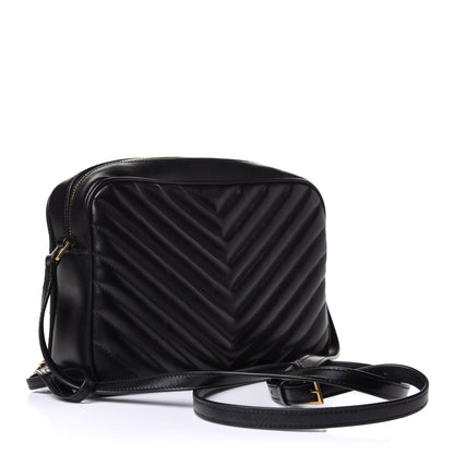 Saint Laurent Calfskin Matelasse Monogram Lou Camera Bag Black 3 of 9