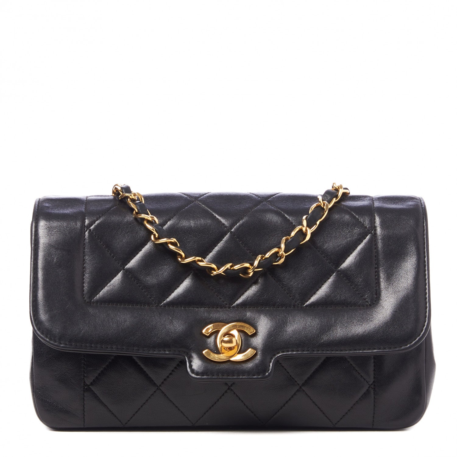 Chanel Lambskin Quilted Small Single Flap Black 1 of 9