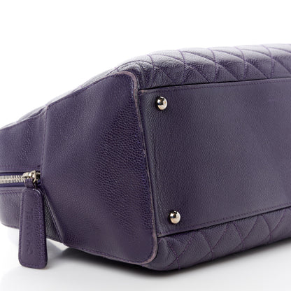 Chanel Caviar Quilted Bowler Dark Purple 9 of 12